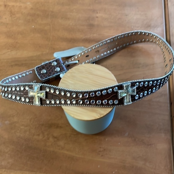 BLAZIN Roxx NWOT Genuine Leather Belt Size Medium main image 14